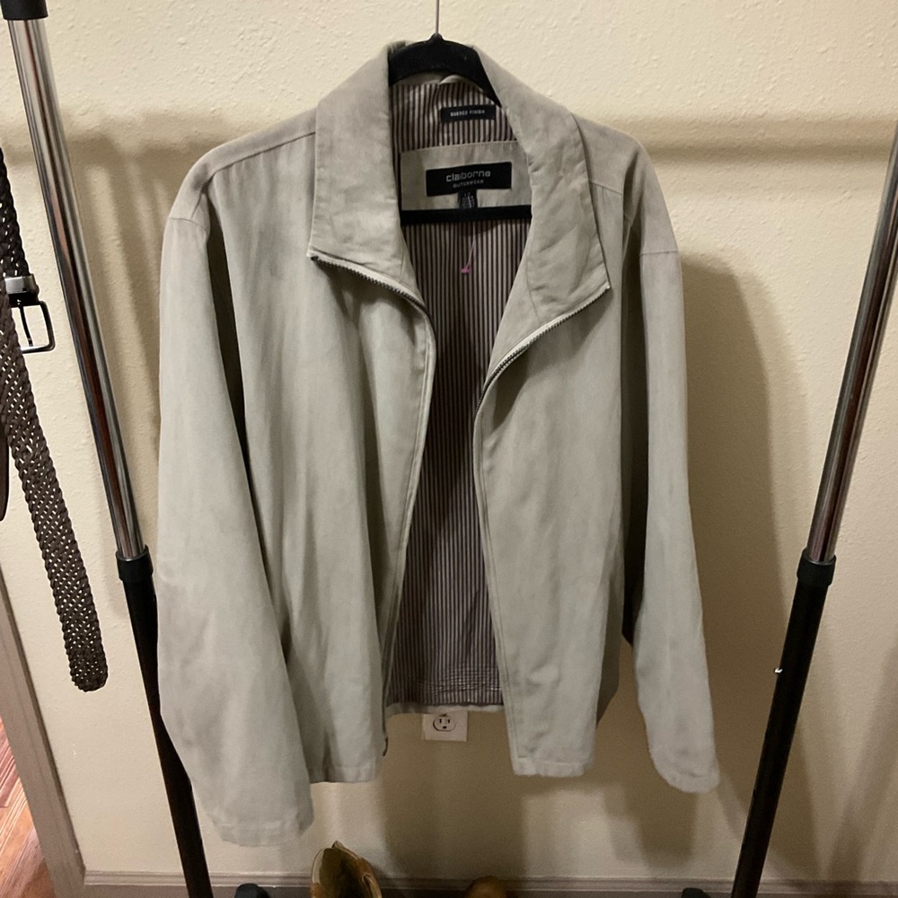 Claiborne Men’s Suede Zip up Jacket